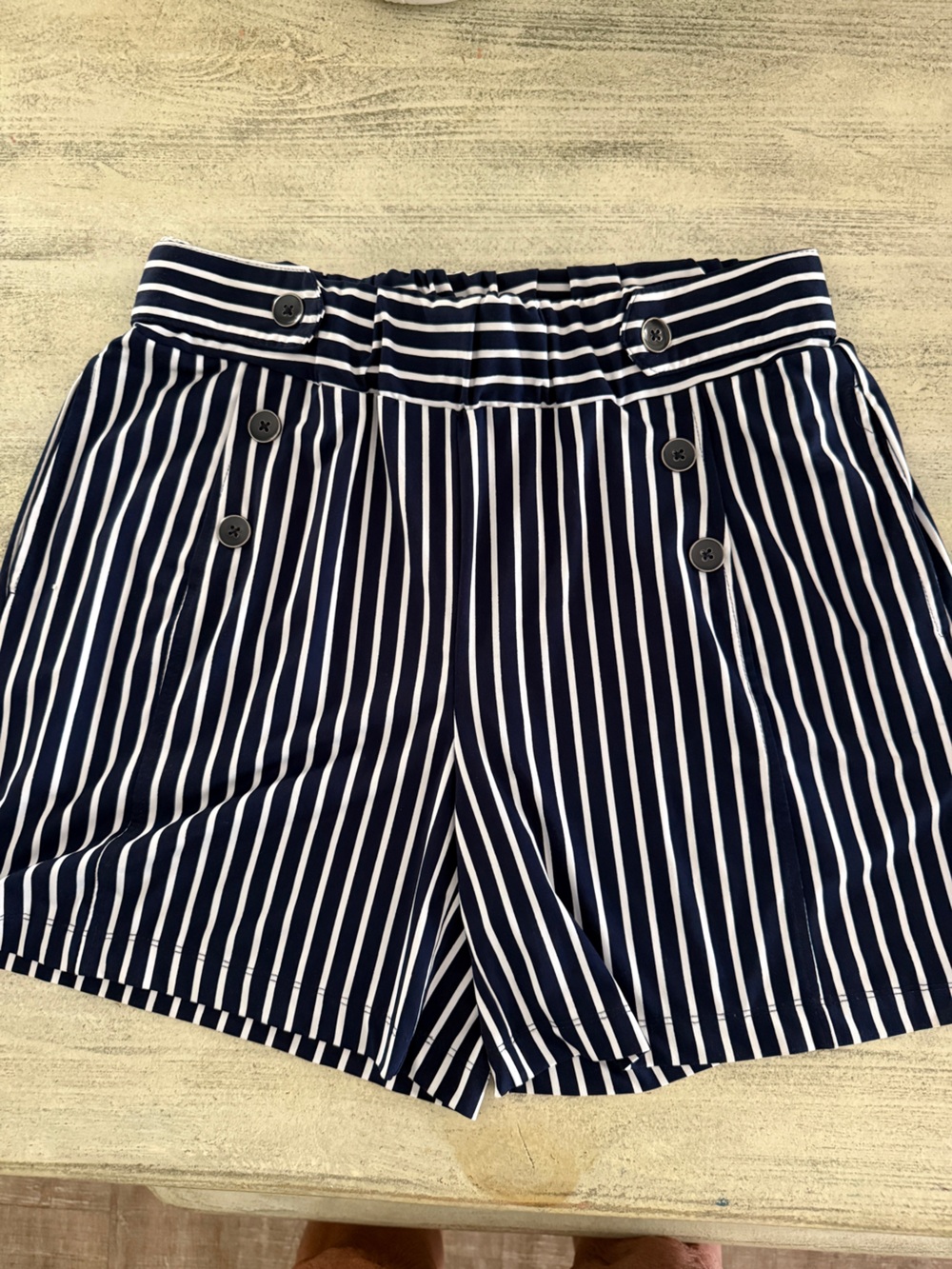 Robert Louis Navy and White Striped Women’s Shorts